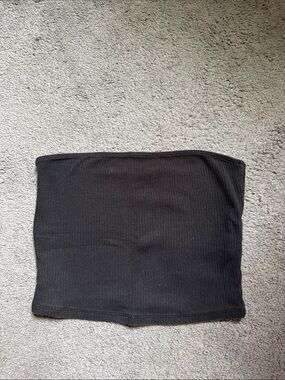 Hollister Black Ribbed Tube Top